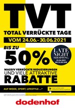 dodenhof Prospekt für Elmshorn mit 9 Seiten dodenhof Prospekt für Elmshorn: "TVT - Total Verrückte Tage", 9 Seiten, 24.06.2021 - 30.06.2021