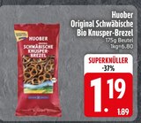 Original Schwäbische Bio Knusper-Brezel von Huober im aktuellen EDEKA Prospekt für 1,19 €