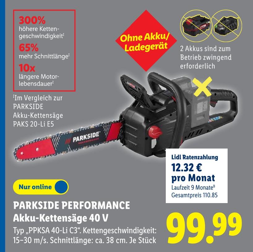 Akku-Kettensäge 40 V