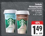 Caffe Latte No Added Sugar Angebote von Starbucks bei EDEKA Weimar für 1,49 €