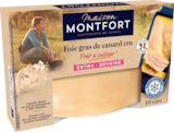 FOIE GRAS DE CANARD CRU SURGELÉ MAISON MONTFORT - SANS MARQUE - Auchan Hypermarché à Tremblay-en-France FOIE GRAS DE CANARD CRU SURGELÉ MAISON MONTFORT - SANS MARQUE en promo chez Auchan Hypermarché Tremblay-en-France à 22,00 €