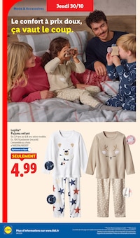 Promotion Pyjama Bébé dans le prospectus Lidl, valable du 30/10/2025 au 05/11/2025 Promo Pyjama Bébé dans le catalogue Lidl du moment à la page 48