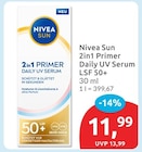 Sun 2in1 Primer Daily UV Serum LSF 50+ Angebote von Nivea bei budni Pinneberg für 11,99 €