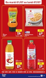 Prix et réduction Purée de fruits dans le prospectus Aldi en cours Offre Purée de fruits dans le catalogue Aldi du moment à la page 27