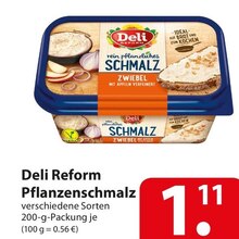 Deli Reform Pflanzenschmalz bei famila Nordost in Hannover Deli Reform Pflanzenschmalz im Angebot bei famila Nordost Hannover für 1,11 €