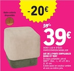 Lot de 2 poufs empilables beige et vert - E.Leclerc à Créteil Lot de 2 poufs empilables beige et vert en promo chez E.Leclerc Créteil à 39,00 €