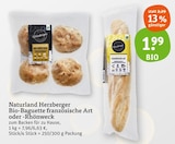 Bio-Baguette französische Art oder -Rhönweck von Naturland Herzbergererzberger im aktuellen tegut Prospekt für 1,99 €