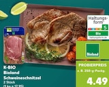 Schweineschnitzel im Kaufland Prospekt Schweineschnitzel von Bioland im aktuellen Kaufland Prospekt für 4,49 €