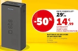 Batterie de secours 20 000 mAh - SBS en promo chez Hyper U Saintes à 14,99 €