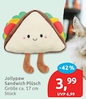 Sandwich Plüsch von Jollypaw für 3,99 € bei budni im Angebot Sandwich Plüsch von Jollypaw im aktuellen budni Prospekt