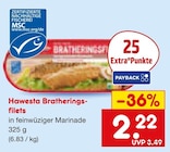 Bratherings-filets im Angebot bei Netto Marken-Discount in Kamp-Lintfort Bratherings-filets Angebote von Hawesta bei Netto Marken-Discount Kamp-Lintfort für 2,22 €