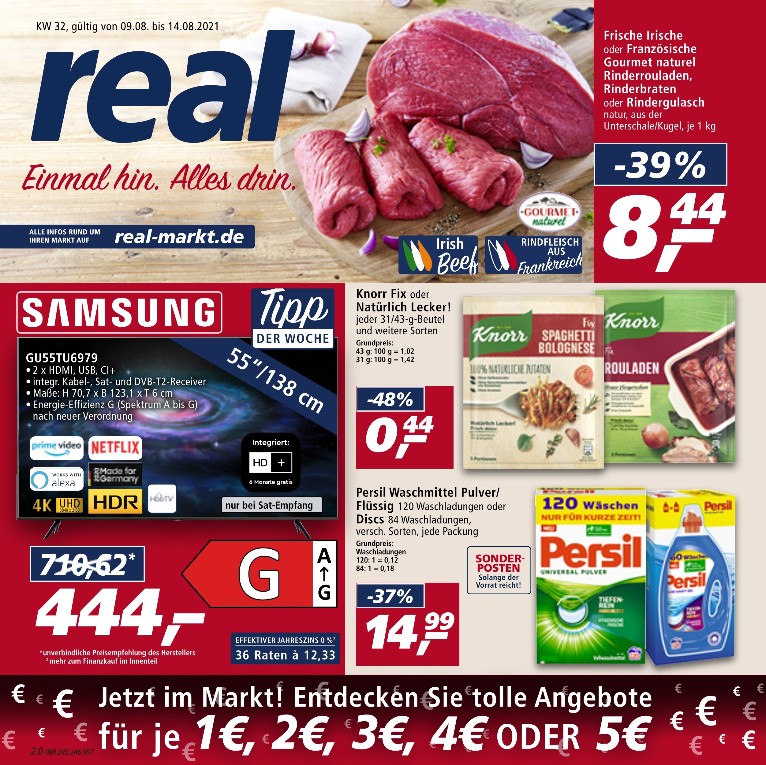 real Prospekt und Angebote der Woche online in der real Markt Werbung
