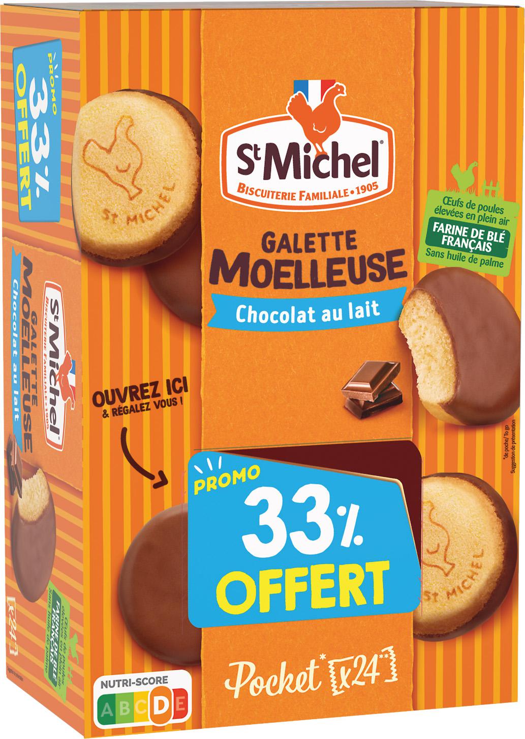St Michel Galettes moelleuses chocolat au lait 