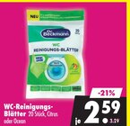 WC-Reinigungs-Blätter Citrus von Dr. Beckmann im aktuellen Mäc-Geiz Prospekt