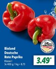 Deutsche Rote Paprika im Angebot bei Lidl in Düren Deutsche Rote Paprika Angebote von Bioland bei Lidl Düren für 3,49 €