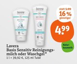 Basis Sensitiv Reinigungsmilch im Angebot bei tegut in Schwäbisch Gmünd Basis Sensitiv Reinigungsmilch Angebote von Lavera bei tegut Schwäbisch Gmünd für 4,99 €