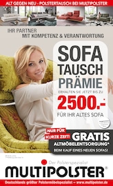 Multipolster Möbel & Einrichtung Prospekt der aktuellen Woche mit 16 Seiten, gültig von 16.02.2026 bis 26.02.2026, in Eitorf und Umgebung Aktueller Multipolster Möbel & Einrichtung Prospekt in Eitorf und Umgebung, "SOFA-TAUSCH-PRÄMIE" mit 16 Seiten, 16.02.2026 - 26.02.2026