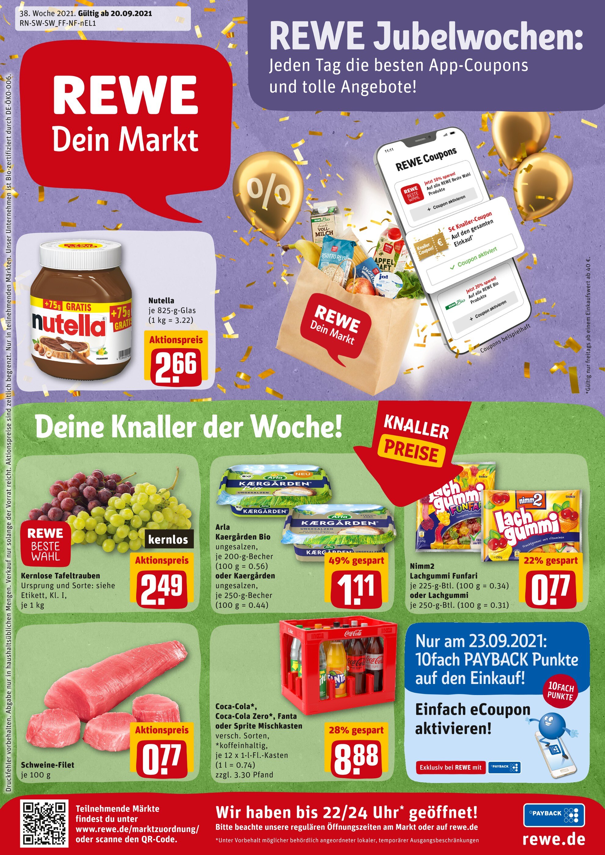 REWE Prospekt für Worms mit 29 Seiten REWE Prospekt für Worms: "Angebote im Markt", 29 Seiten, 20.09.2021 - 25.09.2021