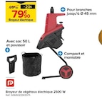 Broyeur de végétaux électrique 2500 W - Castorama à Vitry-sur-Seine Broyeur de végétaux électrique 2500 W en promo chez Castorama Vitry-sur-Seine à 79,90 €