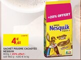 Sachet poudre cacaotée Nesquik - Nestlé en promo chez Intermarché Hyper Sachet poudre cacaotée Nesquik - Nestlé dans le catalogue Intermarché Hyper