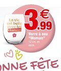 Verre à eau "Maman" - Bazarland à Béziers Verre à eau "Maman" en promo chez Bazarland Béziers à 3,99 €