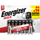 Lot de 14 piles Energizer Max AA/LR6 en promo chez Carrefour Market Le Havre à 6,99 €