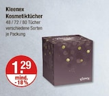 Kosmetiktücher von Kleenex im aktuellen V-Markt Prospekt für 1,29 €