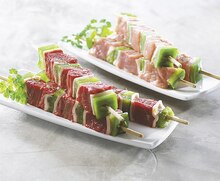 Assortiment de brochettes boeuf x3 et porc x3 - Géant Casino à Toulouse Assortiment de brochettes boeuf x3 et porc x3 en promo chez Géant Casino Toulouse à 5,25 €