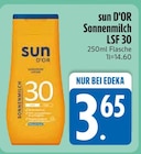 Sonnenmilch LSF 30 im EDEKA Prospekt zum Preis von 3,65 €