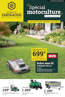 Catalogue Espace Emeraude de la semaine "Spécial motoculture" avec 12 pages, valide du 25/02/2026 au 28/03/2026 pour Valençay et alentours Prospectus Espace Emeraude de la semaine "Spécial motoculture" avec 12 pages, valide du 25/02/2026 au 28/03/2026 pour Valençay et alentours