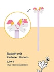 Bleistift mit Radierer Einhorn für 2,99 € bei Thalia im Angebot Bleistift mit Radierer Einhorn im aktuellen Thalia Prospekt