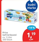 Gefrierbeutel von Priva im aktuellen budni Prospekt
