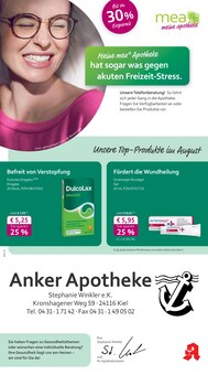 Aktueller mea - meine apotheke Prospekt "Unsere August-Angebote" Seite 1 von 4 Seiten für Kiel