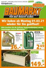 Globus-Baumarkt Prospekt für Königsbrunn mit 22 Seiten Globus-Baumarkt Prospekt für Königsbrunn: "WER BAUT BRAUCHT GLOBUS", 22 Seiten, 28.02.2021 - 06.03.2021