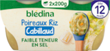 PLATS BÉBÉ POIREAUX RIZ CABILLAUD  BLÉDINA - BLEDINA dans le catalogue Auchan Hypermarché
