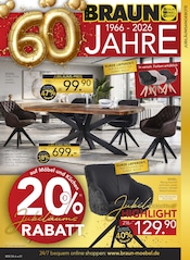 Sessel im BRAUN Möbel-Center Prospekt in Neunkirchen Aktueller BRAUN Möbel-Center Prospekt mit Sessel, "60 JAHRE BRAUN MÖBEL CENTER", Seite 1