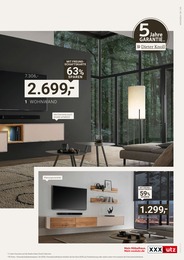 Wohnwand im XXXLutz Möbelhäuser Prospekt Dieter Knoll auf S. 9