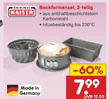 Aktuelles Backformenset, 3-teilig Angebot bei Netto Marken-Discount in Lübeck ab 7,99 €