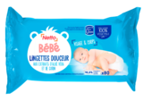 LINGETTES BÉBÉ DOUCEUR VISAGE ET CORPS X80 - NETTO à 1,28 € dans le catalogue Netto