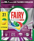Tablettes lave-vaisselle platinum plus tout en 1 citron x31 - FAIRY - Intermarché Express à Vigneux-sur-Seine Tablettes lave-vaisselle platinum plus tout en 1 citron x31 - FAIRY en promo chez Intermarché Express Vigneux-sur-Seine à 2,37 €