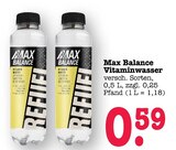 Vitaminwasser von Max Balance im aktuellen E center Prospekt für 0,59 €