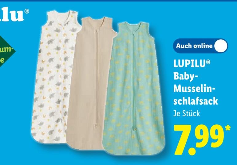 Baby-Musselin-Schlafsack