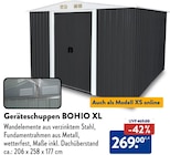 Geräteschuppen BOHIO XL für 269,00 € bei ALDI Nord im Angebot Geräteschuppen BOHIO XL im aktuellen ALDI Nord Prospekt