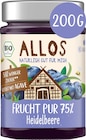 Fruchtaufstrich, Frucht Pur Heidelbeere 75% Frucht von ALLOS im aktuellen dm-drogerie markt Prospekt für 3,15 €