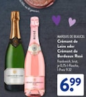 Crémant de Loire oder Crémant de Bordeaux Rosé von MARQUIS DE BEAUCEL im aktuellen ALDI SÜD Prospekt für 6,99 €