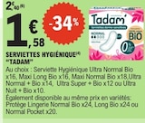 Serviettes Hygiénique - Tadam à 1,58 € dans le catalogue E.Leclerc