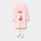 Ensemble robe tricot et collants rose clair bébé fille à 12,59 € dans le catalogue La Halle