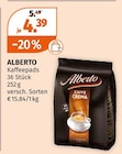 Kaffeepads im Müller Prospekt Kaffeepads von Alberto im aktuellen Müller Prospekt für 4,39 €