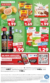 Nudeln im aktuellen Kaufland Prospekt (Mönchengladbach) Nudeln im Kaufland Prospekt "Aktuelle Angebote" mit 62 Seiten (Mönchengladbach)