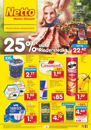 Netto Marken-Discount Prospekt für Lohe-Rickelshof mit 41 Seiten Netto Marken-Discount Prospekt für Lohe-Rickelshof: 25% auf Rindersteaks, 41 Seiten, 23.05.2022 - 28.05.2022